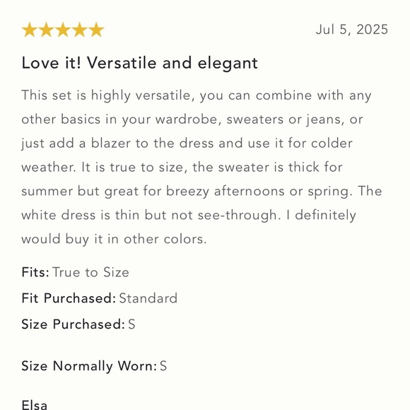 NWT Anthropologie The Gemini Cap-Sleeve‎ Sweater + Tank Dress Set - Picture 11 of 12